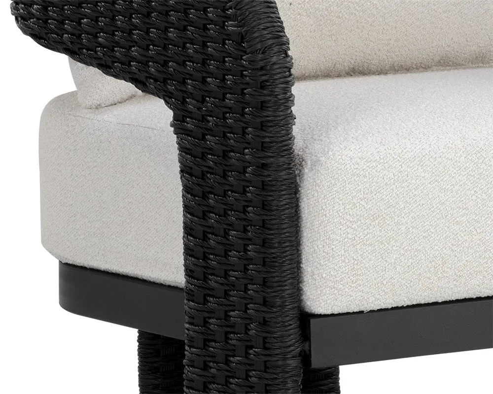 Anya Black Ivory Accent Chair