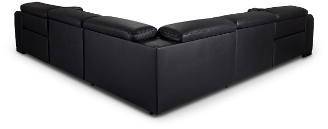 Lombardy Black Micro Small Two-arm Power Reclining Sectional