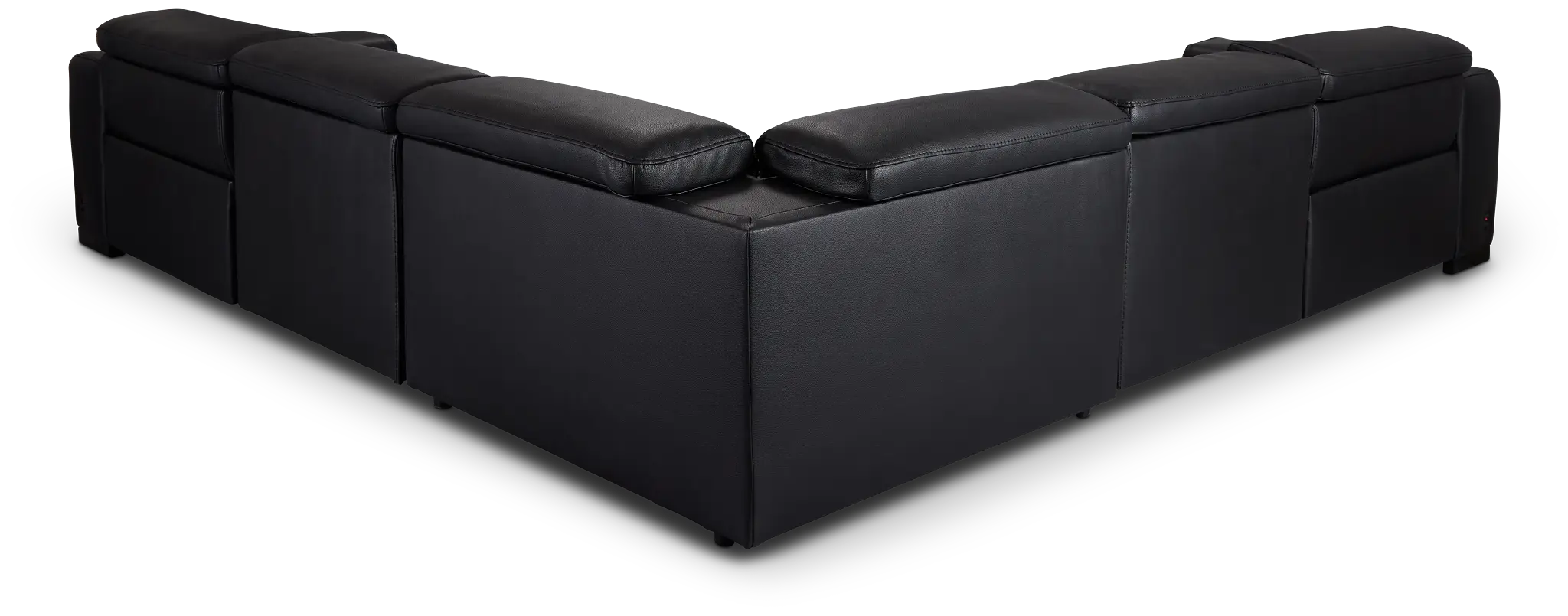 Lombardy Black Micro Small Two-arm Power Reclining Sectional Lombardy Black Micro Small Two-arm Power Reclining Sectional