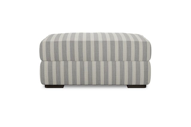 Edgewater Sea Lane Light Gray Ottoman