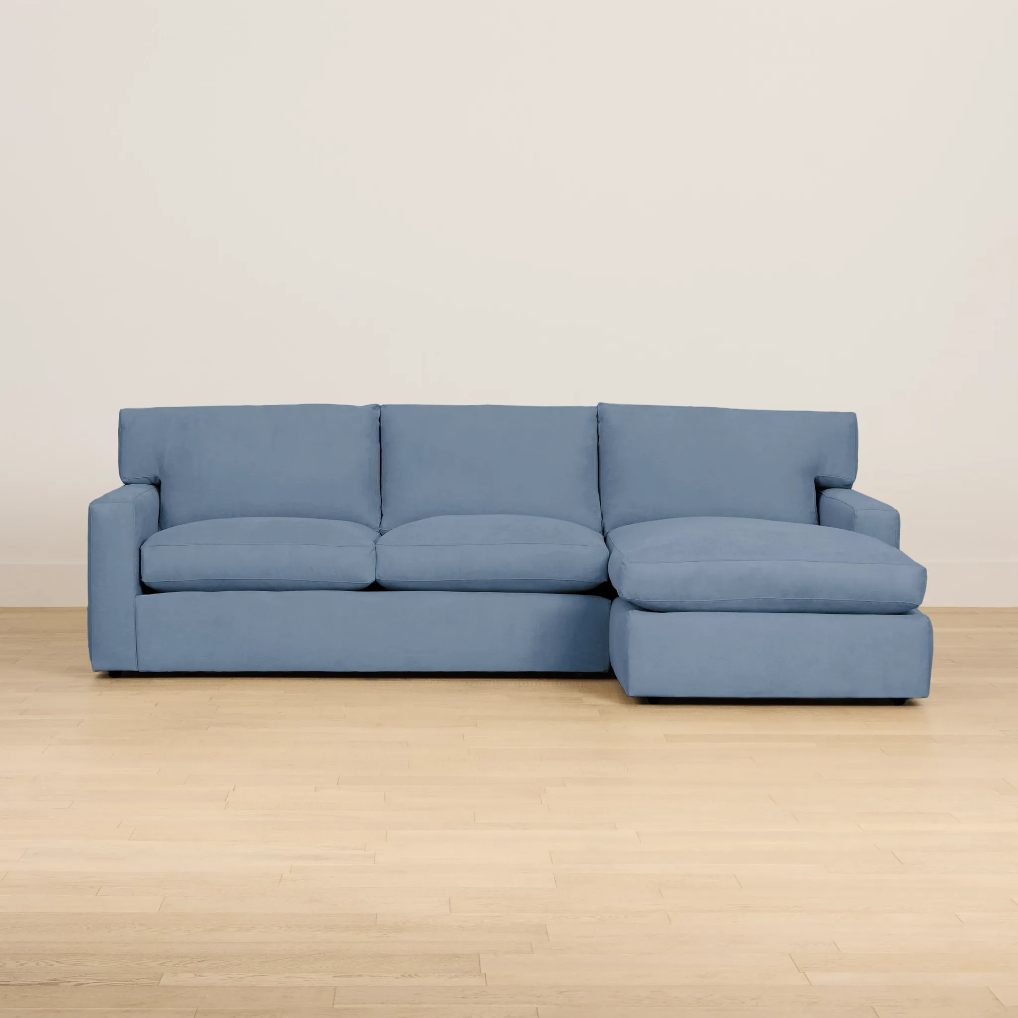 Hudson Blue Fabric Right Chaise Sectional