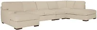 Veronica Khaki Down Large Right Bumper Sectional