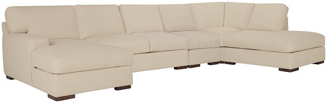 Veronica Khaki Down Large Right Bumper Sectional