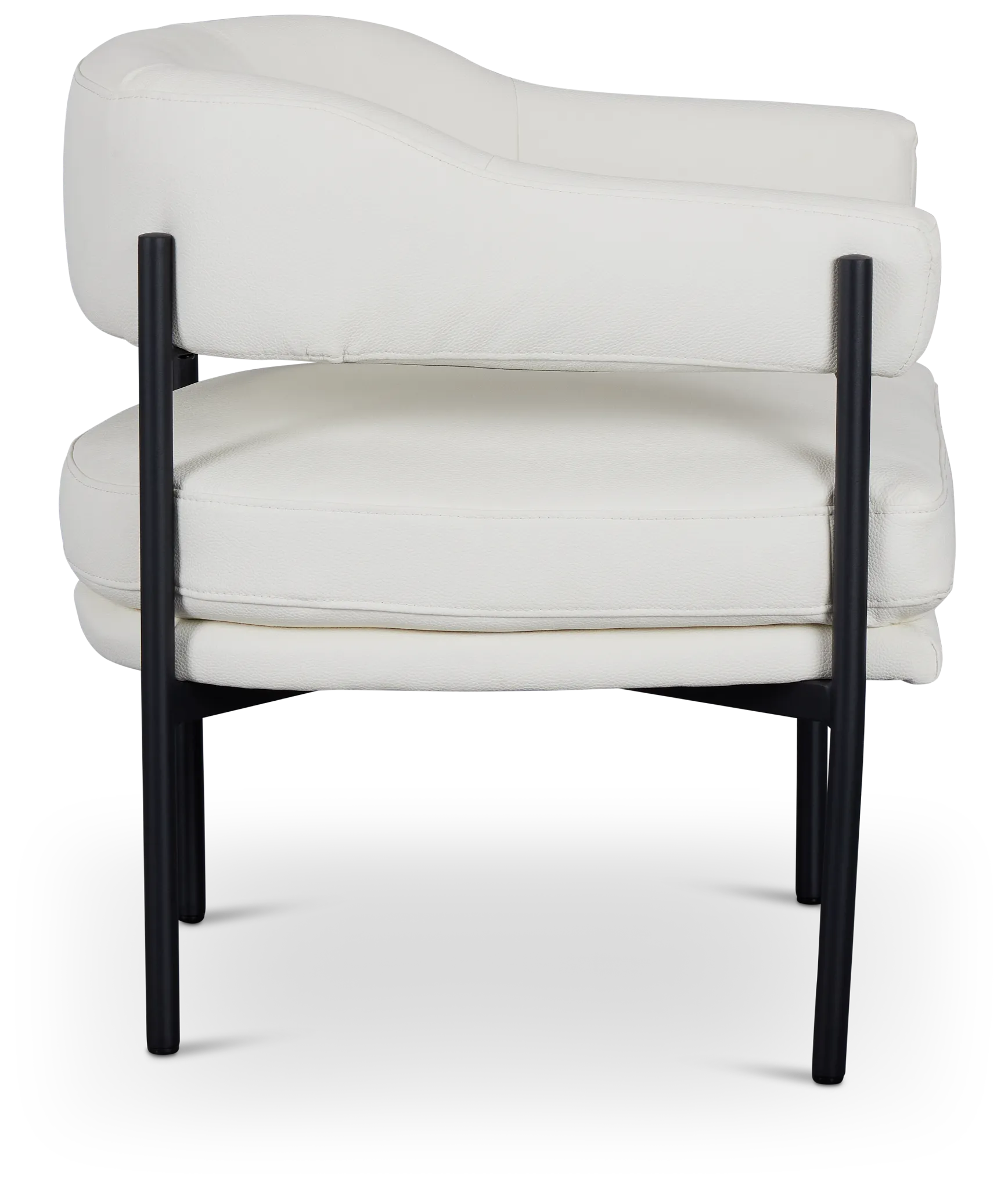 Sebby White Micro Accent Chair