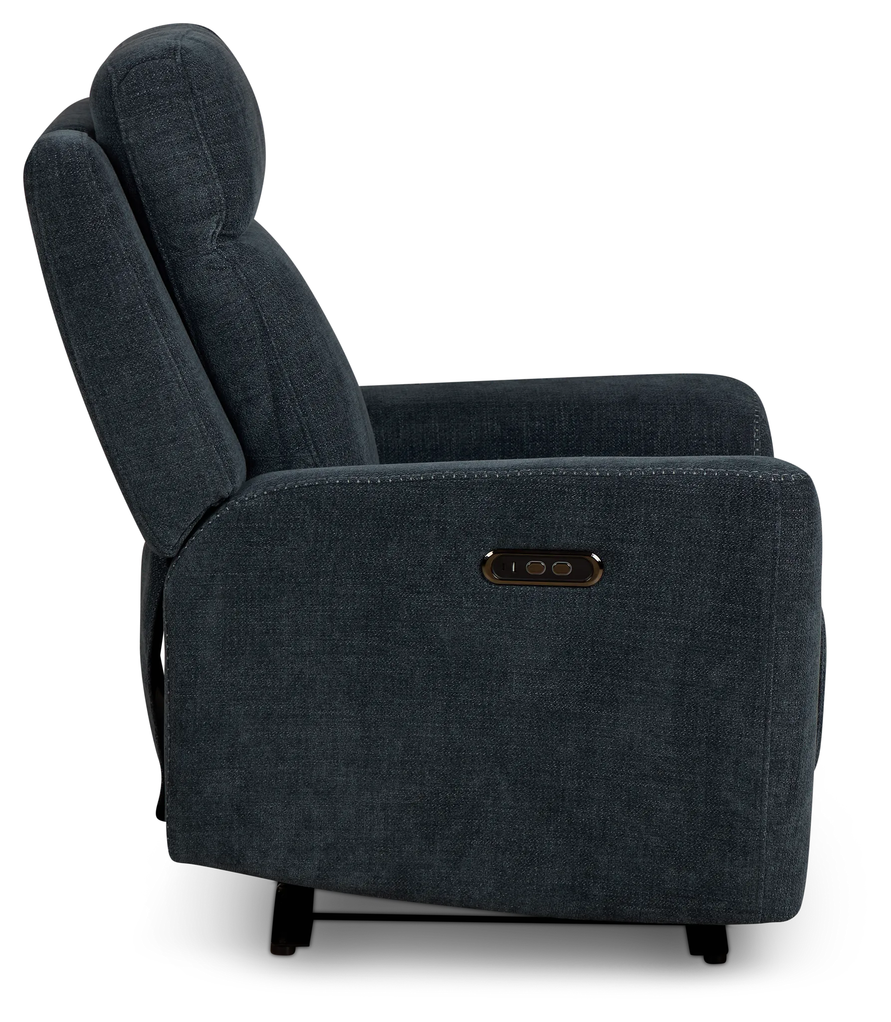 Dean Dark Blue Fabric Power Recliner