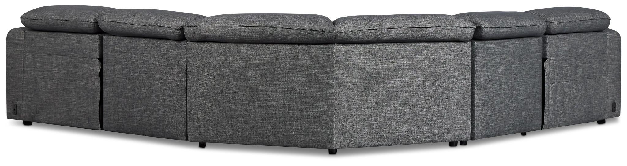 Ryland Dark Gray Fabric Small Two-arm Power Reclining Sectional