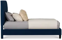 Lucy Dark Blue Uph Platform Bed