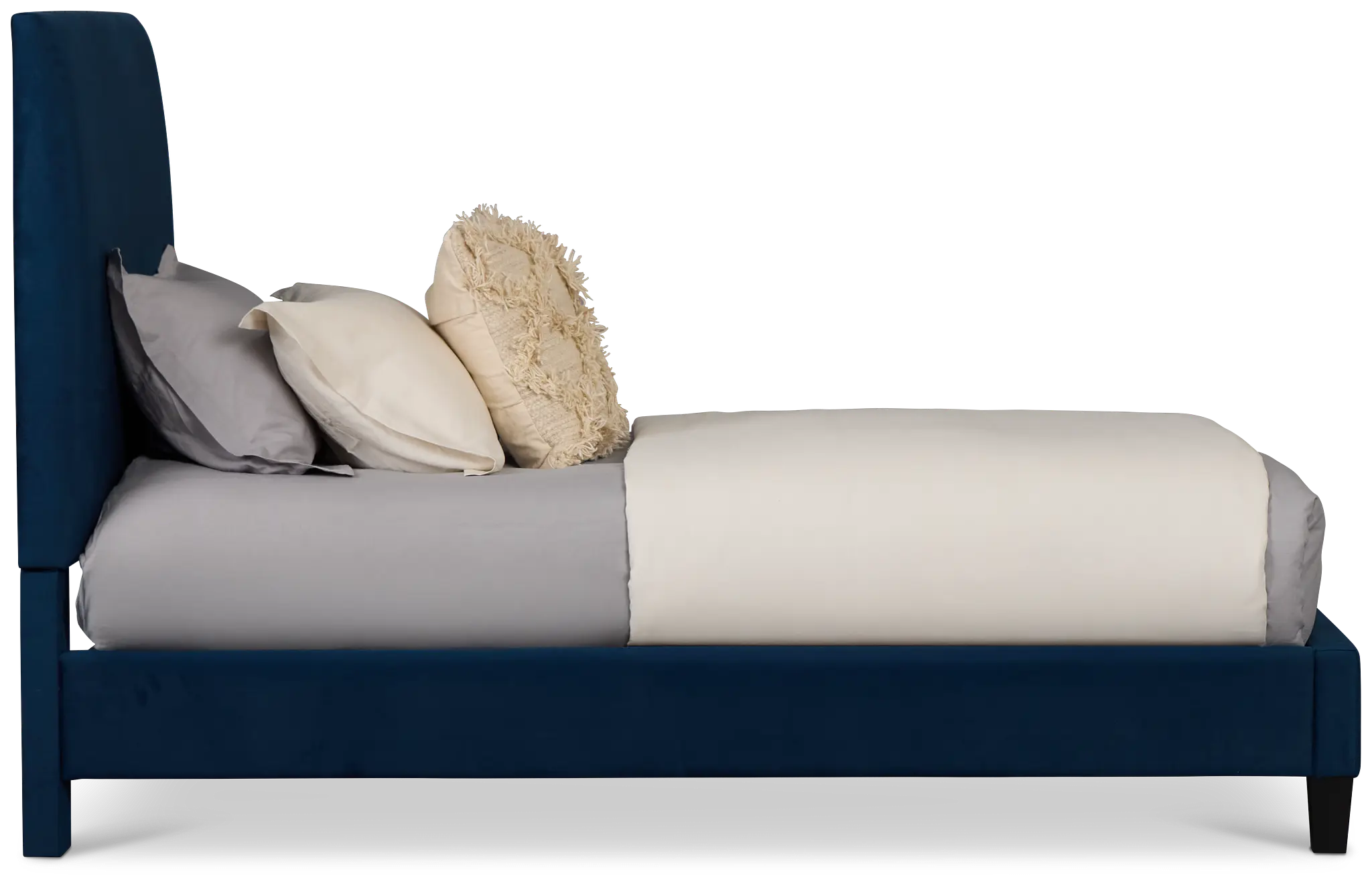 Lucy Dark Blue Uph Platform Bed Lucy Dark Blue Uph Platform Bed