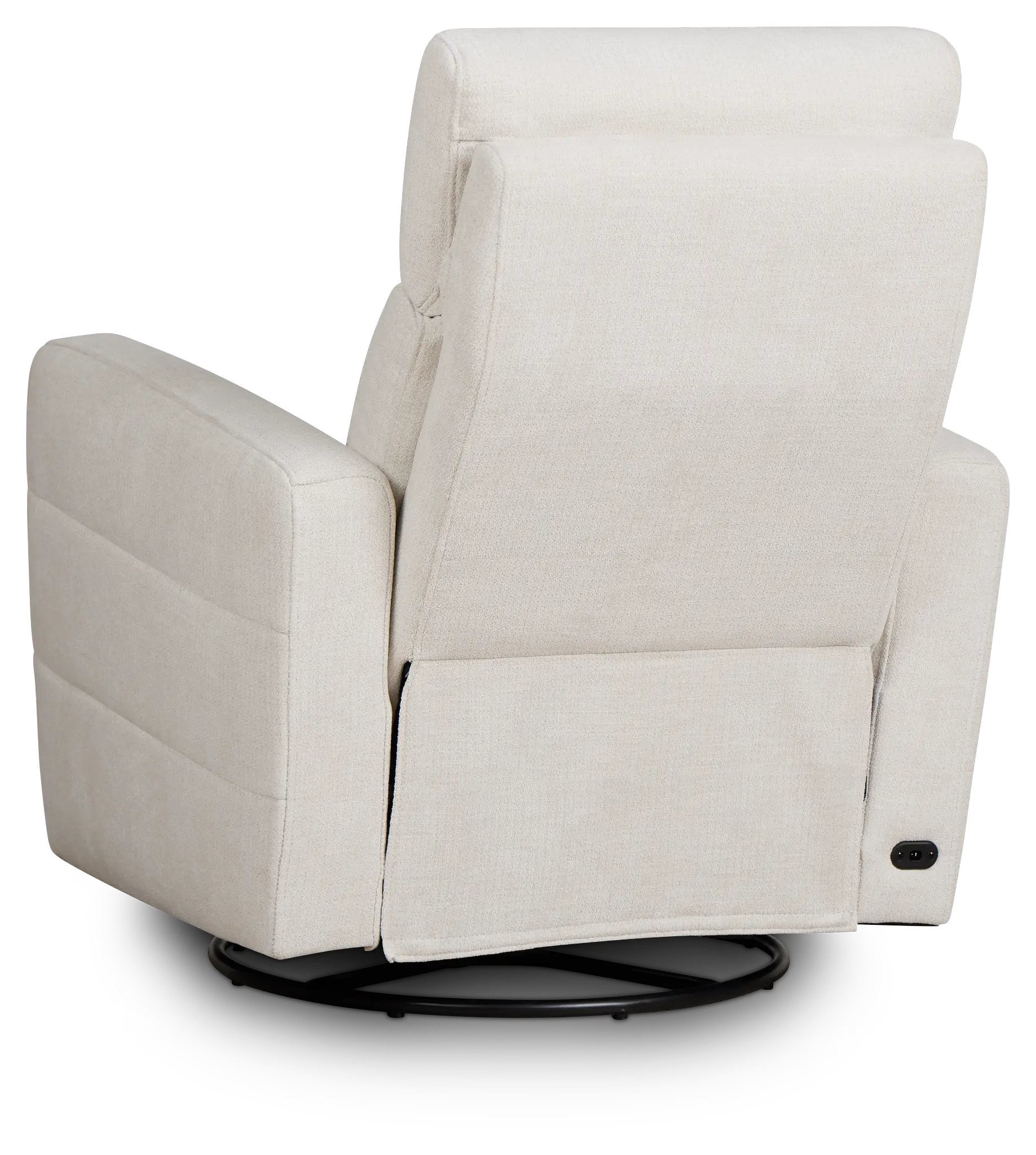 Rae White Fabric Power Swivel Glider Recliner Rae White Fabric Power Swivel Glider Recliner