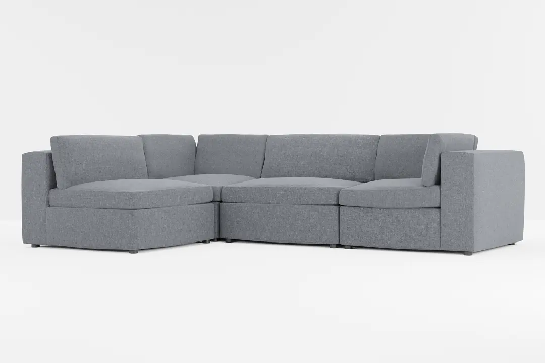 Destin Elevation Gray Fabric 4-piece Modular Sectional Destin Elevation Gray Fabric 4-piece Modular Sectional