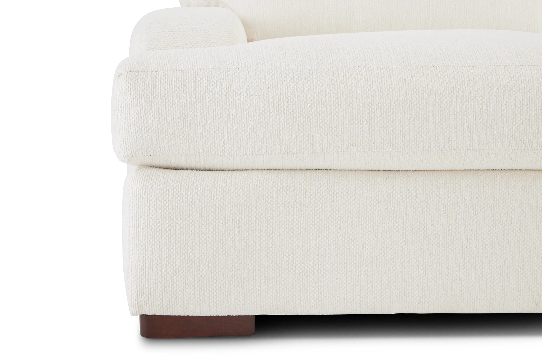 Alpha White Fabric Medium Two-arm Sectional