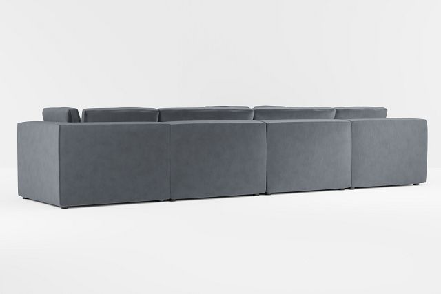 Destin Joya Gray Velvet 6-piece Modular Sectional