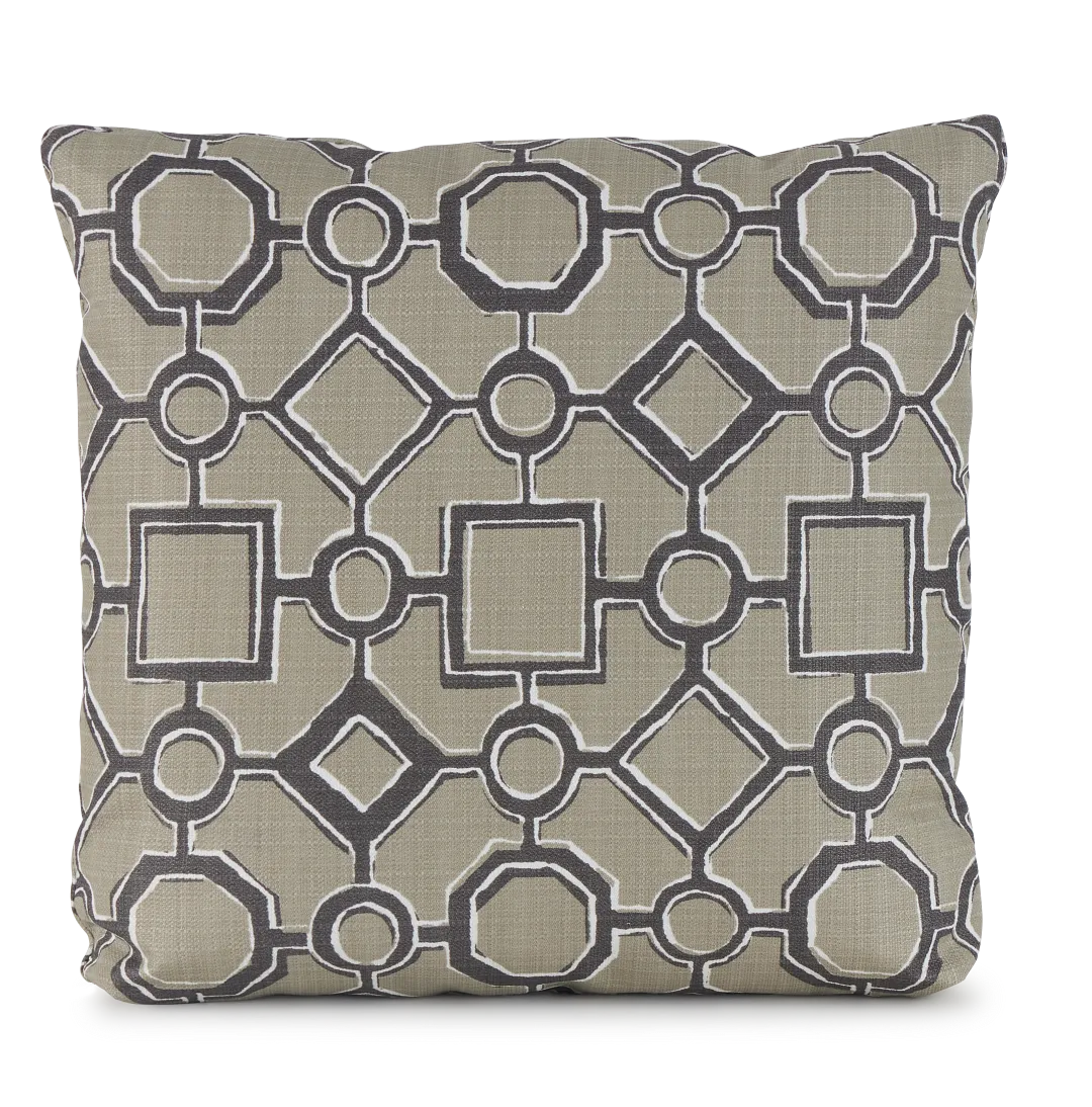 Brazil Light Beige 18" Indoor/outdoor Square Accent Pillow