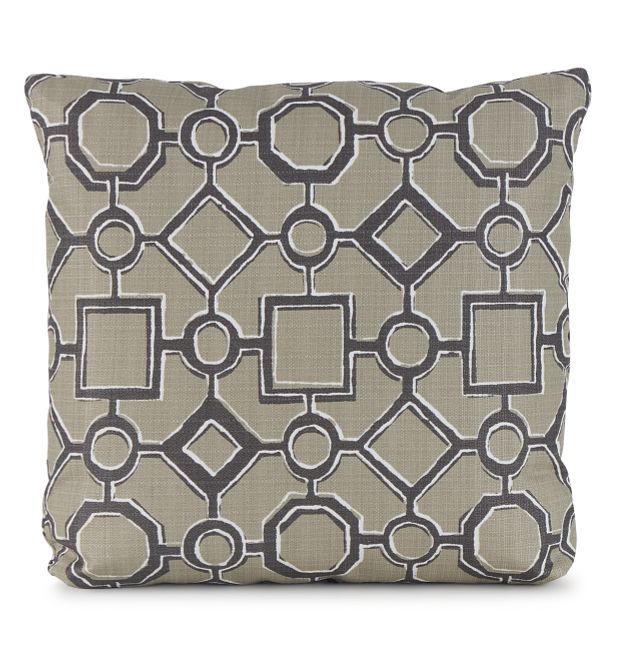 Brazil Light Beige 18" Indoor/outdoor Square Accent Pillow