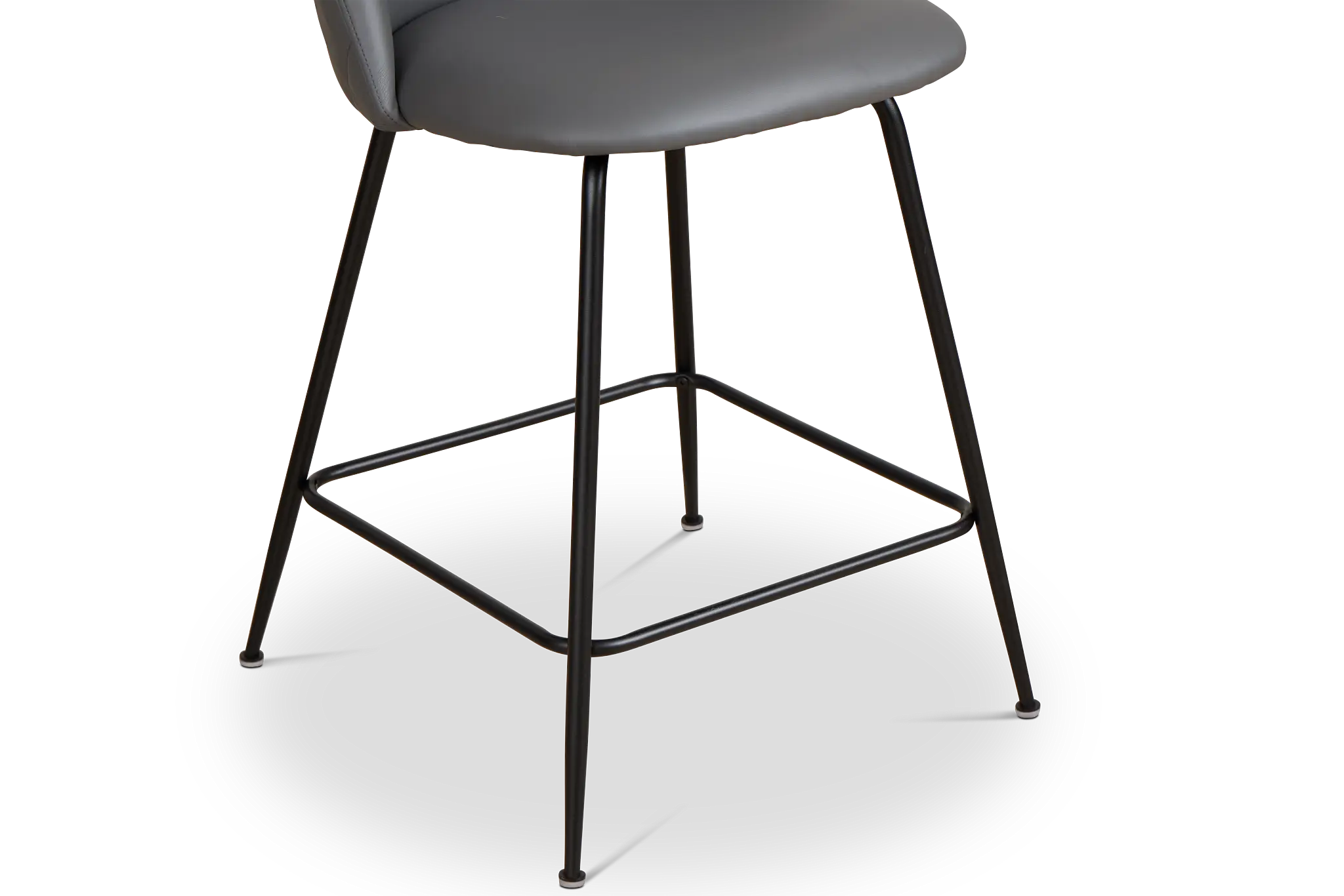 Capri Dark Gray Upholstered 24" Barstools W/black Legs Capri Dark Gray Upholstered 24" Barstools W/black Legs
