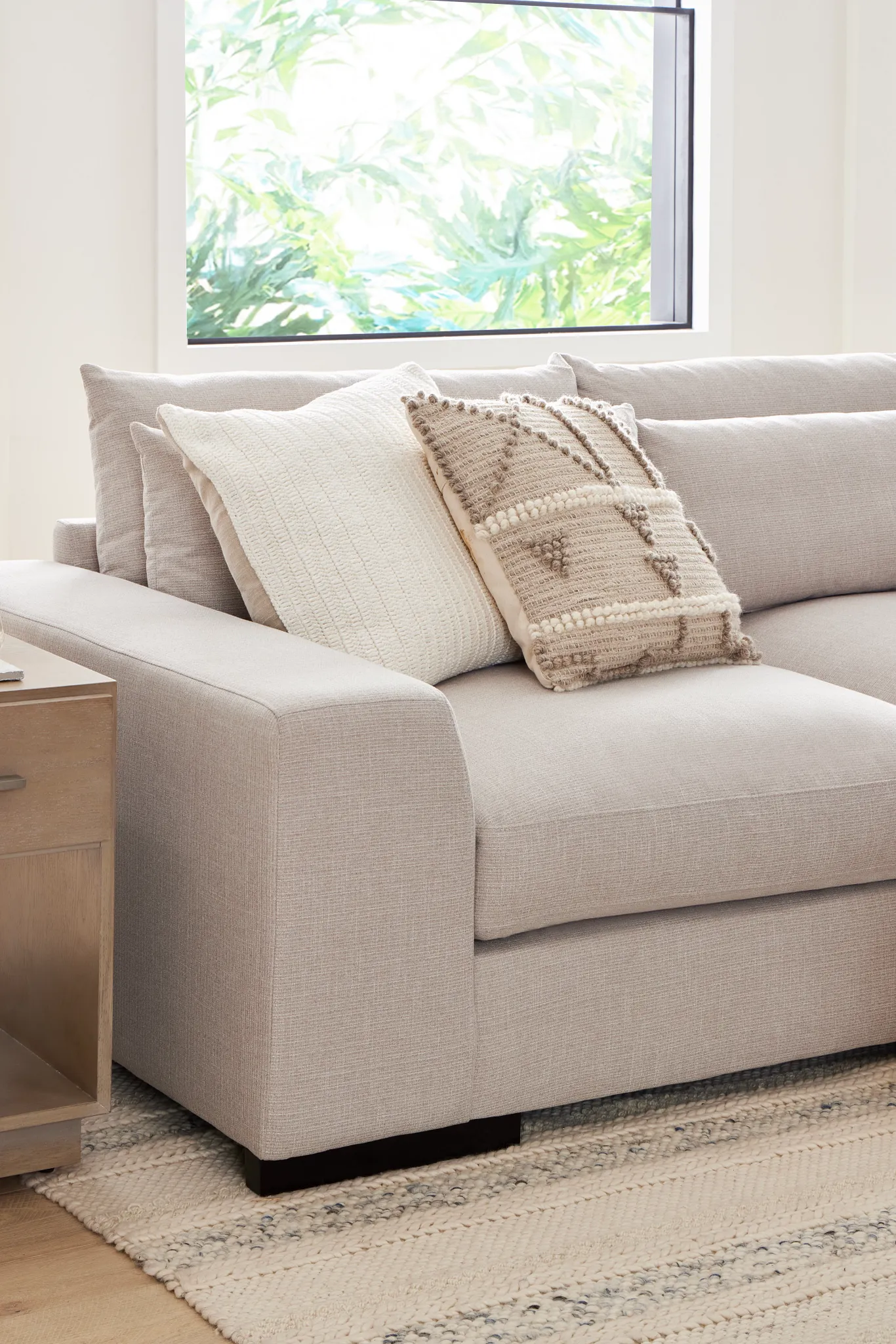 Pyra Light Gray Accent Pillow