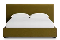 Grayton Elite Dark Green 44" Upholstered Platform Bed