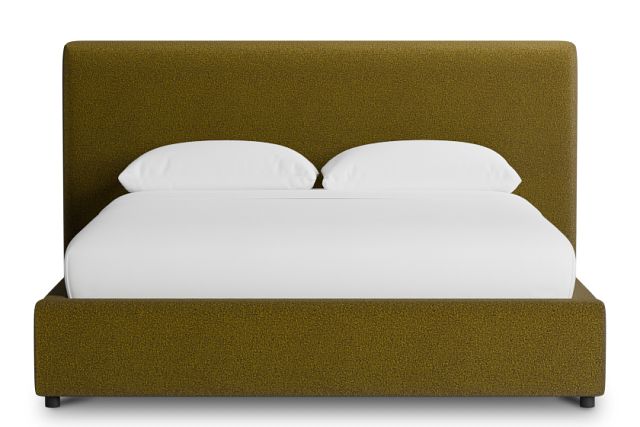 Grayton Elite Dark Green 44" Upholstered Platform Bed