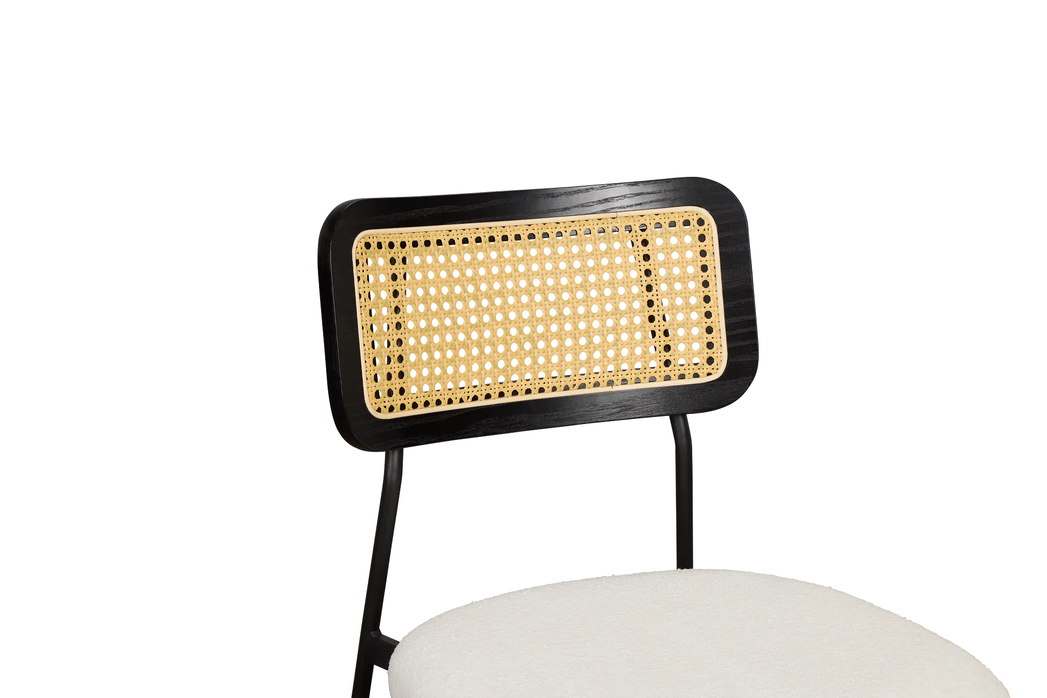 Lynden White Woven Upholstered Side Chair