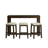Aldo Dark Tone Sofa Table With 3 Stools