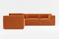 Destin Joya Orange Velvet 5-piece Modular Sectional