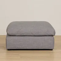 Serena Gray Fabric Ottoman