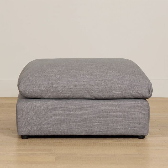 Serena Gray Fabric Ottoman