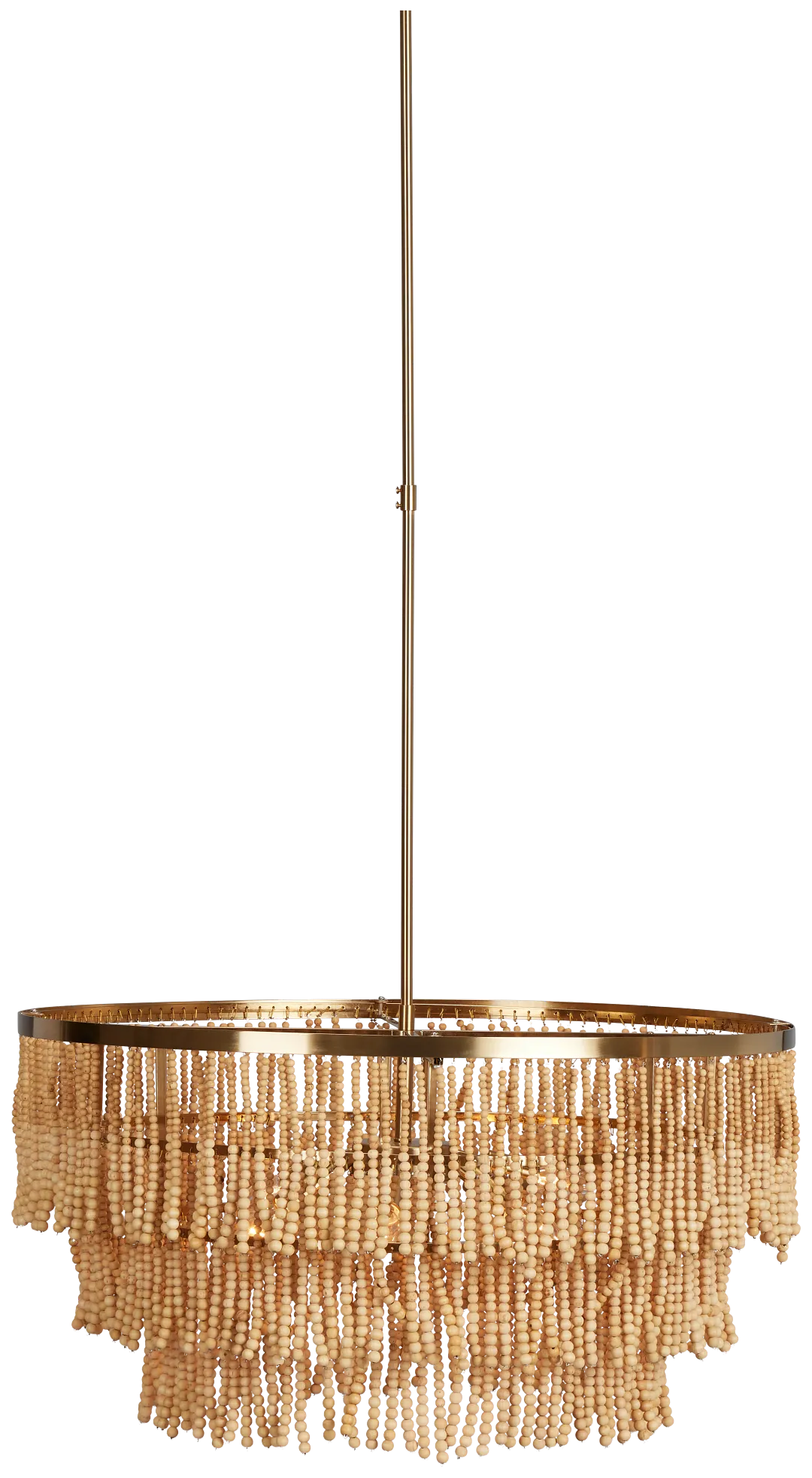 Sago Light Tone Wood Chandelier