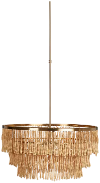 Sago Light Tone Wood Chandelier