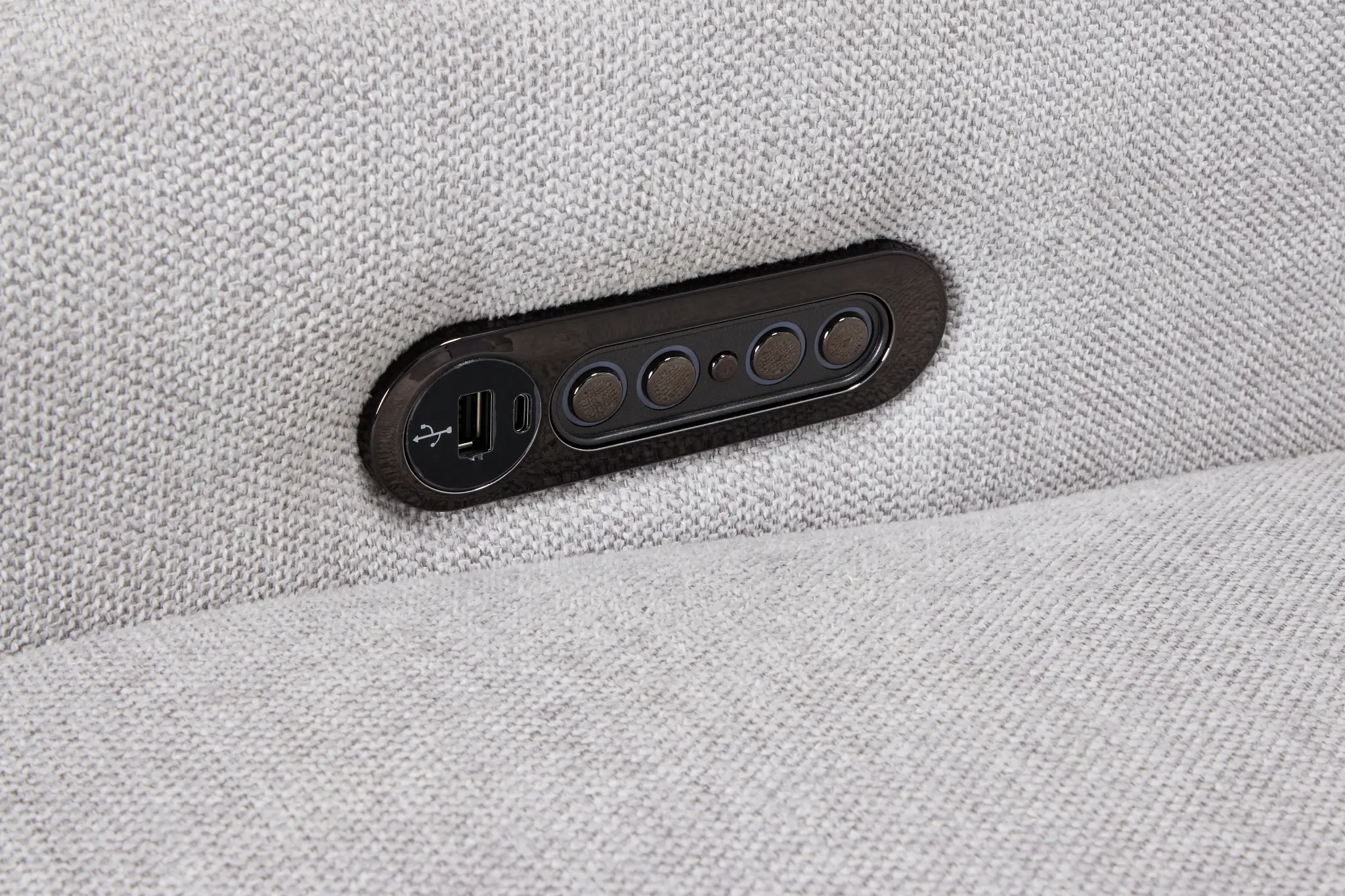 Callum Light Gray Fabric Power Recliner Callum Light Gray Fabric Power Recliner