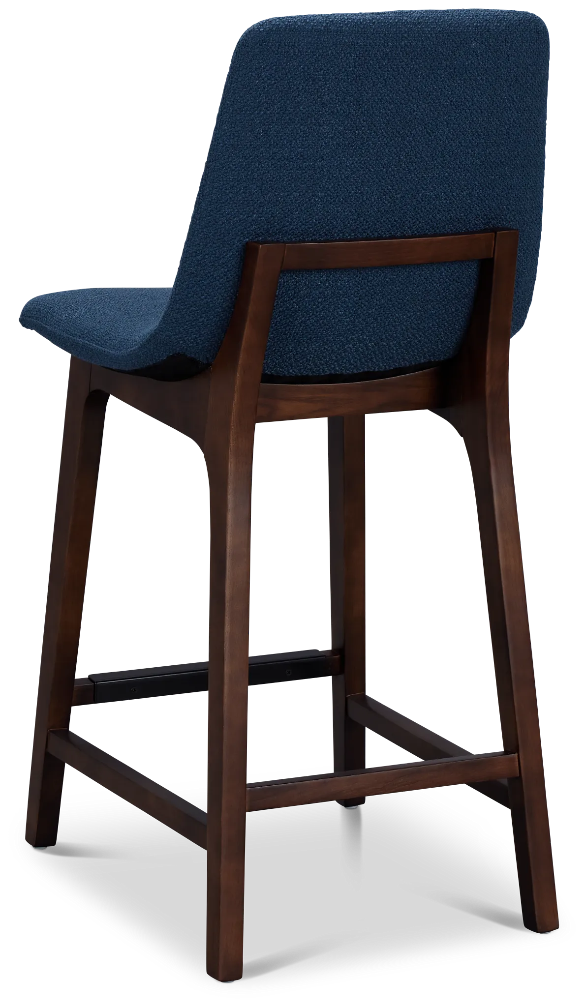 Hamilton Dark Blue Fabric 24" Upholstered Barstool