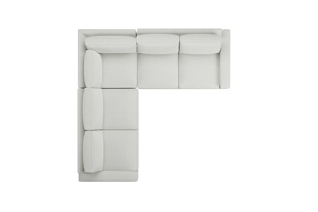 Edgewater Revenue White Small Two-arm Sectional