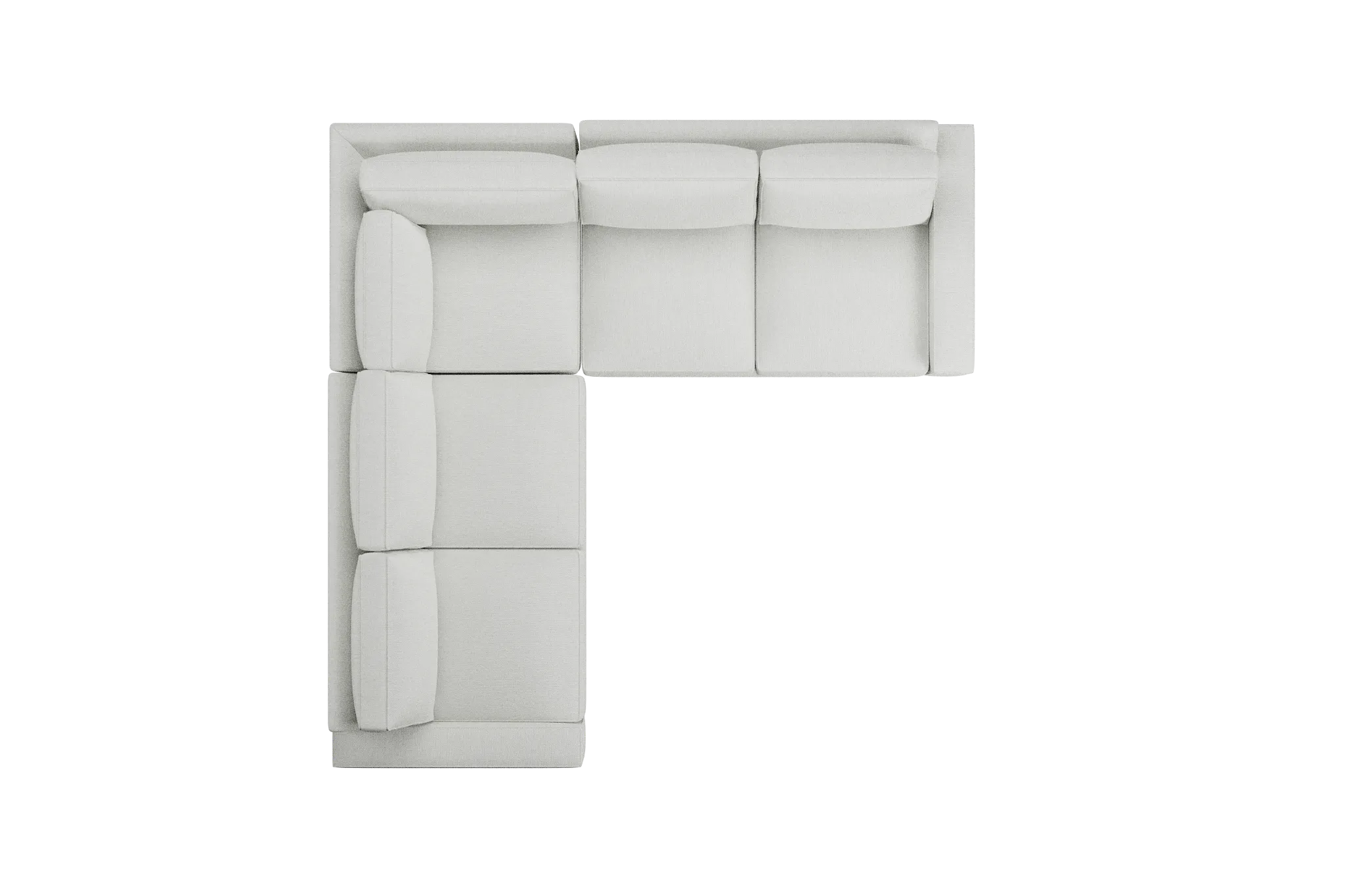 Edgewater Revenue White Small Two-arm Sectional
