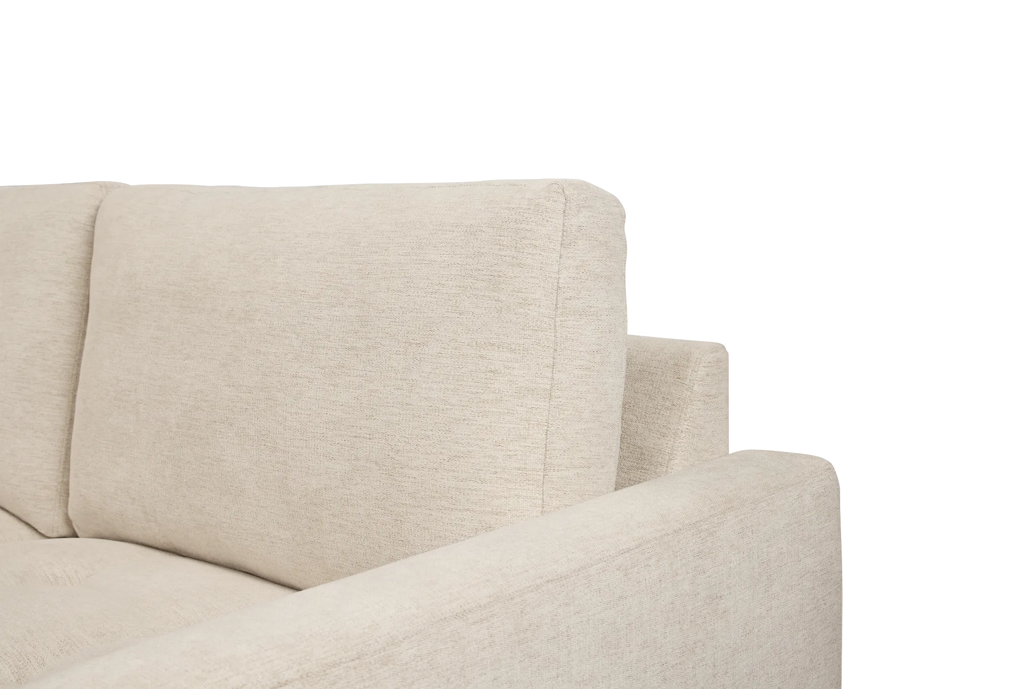 Maisie Light Beige Fabric Medium Left Chaise Sectional