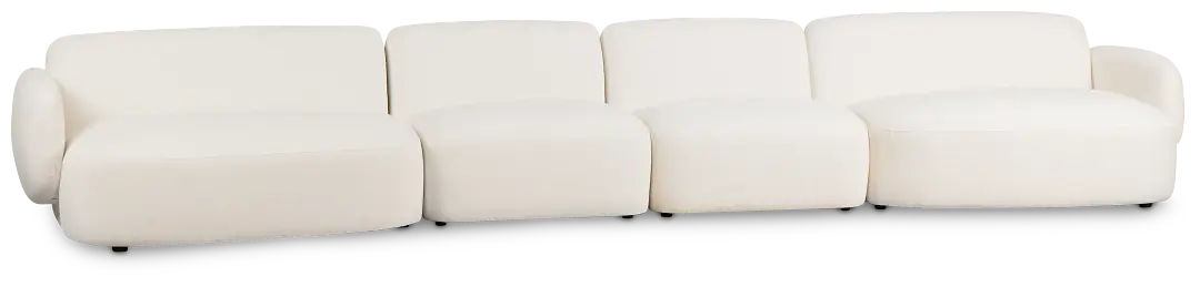 Halsey White Fabric Dual Cuddler Sectional Halsey White Fabric Dual Cuddler Sectional