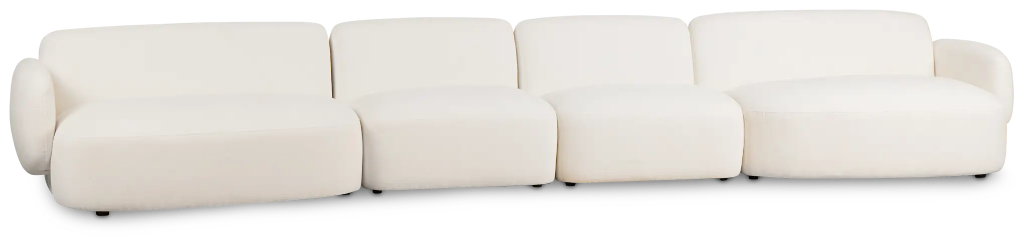 Halsey White Fabric Dual Cuddler Sectional Halsey White Fabric Dual Cuddler Sectional