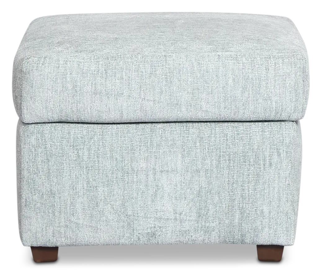 Shore Light Blue Fabric Ottoman Shore Light Blue Fabric Ottoman
