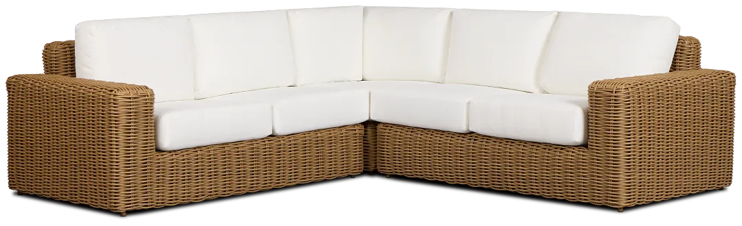 Mallorca Brown White Small Two-arm Sectional