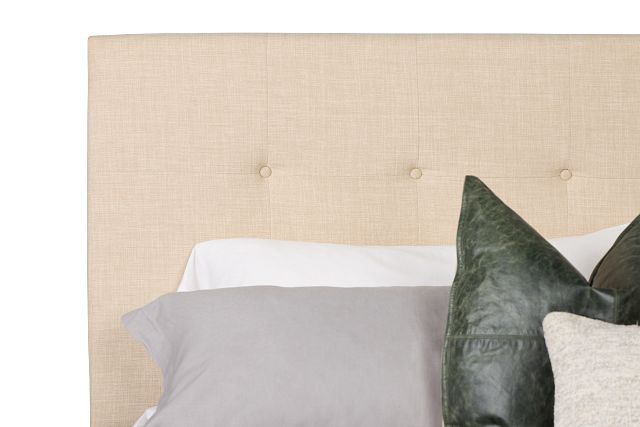 Flagler Beige Uph Panel Bed