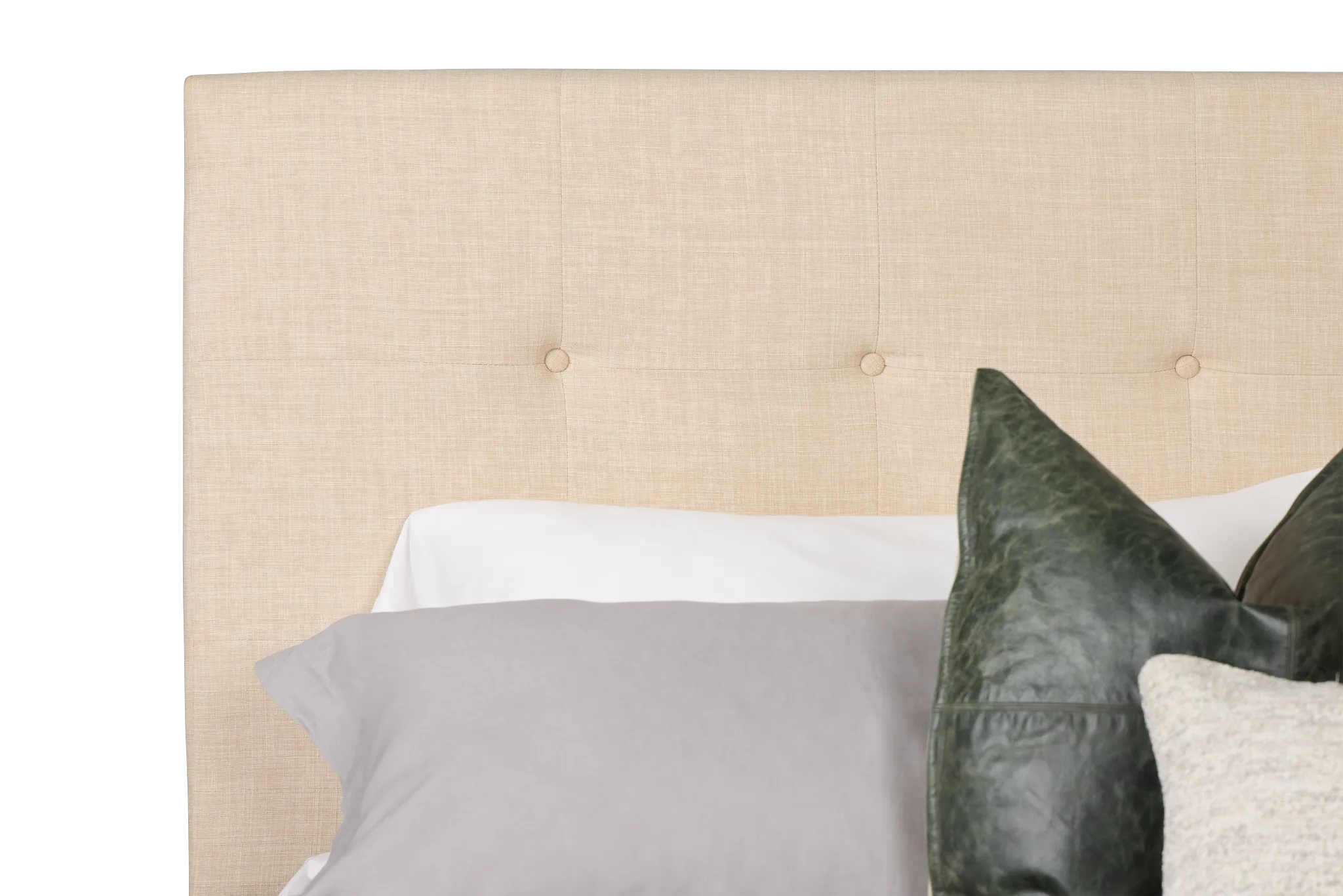 Flagler Beige Uph Panel Bed