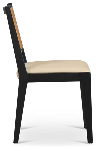 Pacific Black Woven Upholstered Side Chair