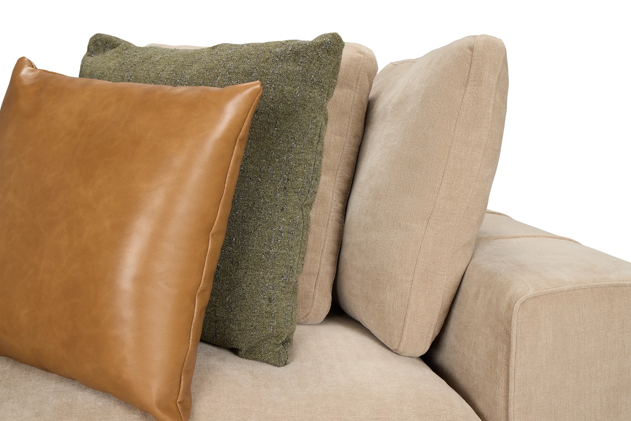 Cruz Light Beige Fabric 3-piece Modular Sofa