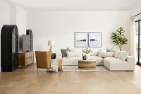 Remi Light Beige Fabric 5-piece Modular Sectional