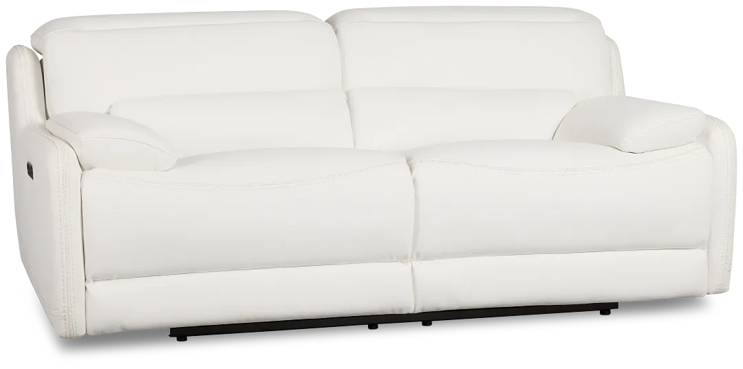 Jett White Micro Power Reclining Loveseat