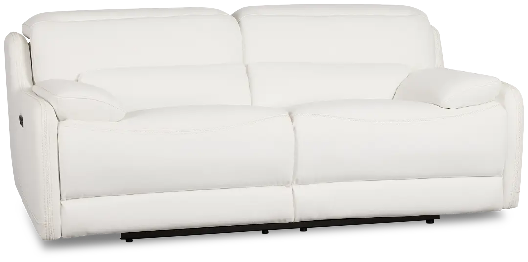 Jett White Micro Power Reclining Loveseat Jett White Micro Power Reclining Loveseat