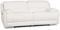 Jett White Micro Power Reclining Loveseat