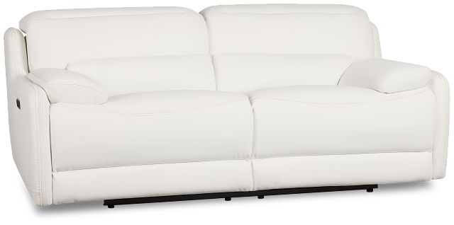 Jett White Micro Power Reclining Loveseat
