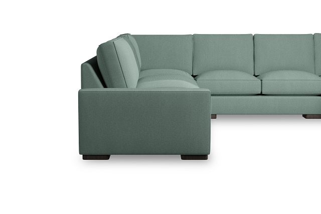 Edgewater Delray Light Green Large Right Chaise Sectional (1)