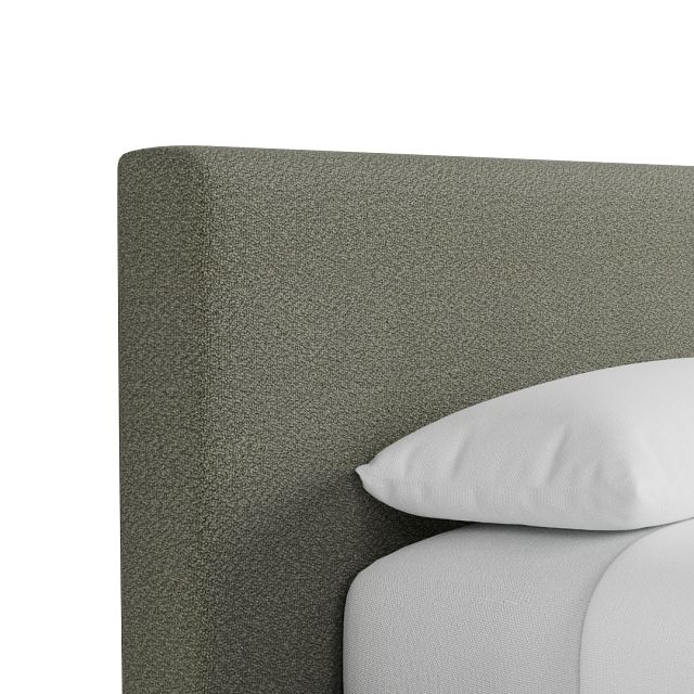 Grayton Sutton Green 44" Upholstered Platform Bed
