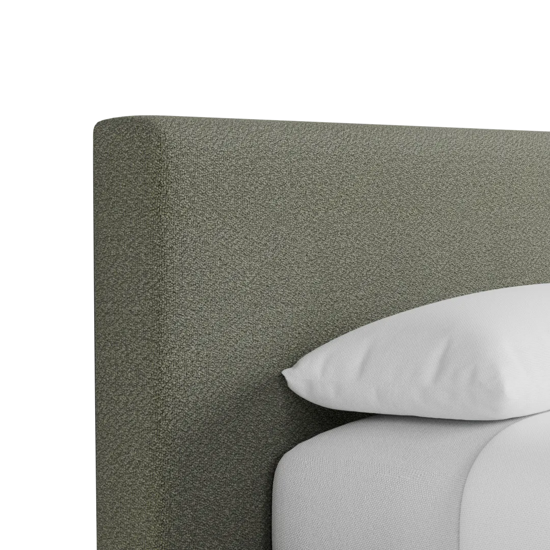 Grayton Sutton Green 44" Upholstered Platform Bed